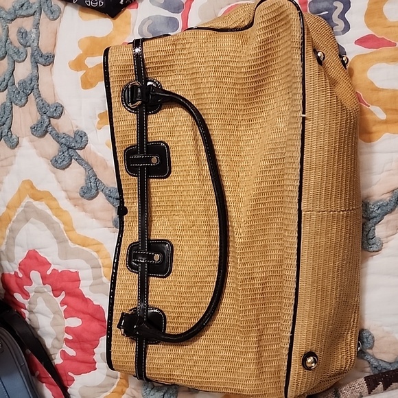 Micheal Kors Panama Straw Large Satchel - Picture 2 of 5